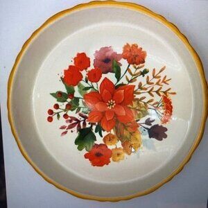 THE PIONEER WOMAN Pie Pan Stoneware Baking Dish winter bouquet nwt